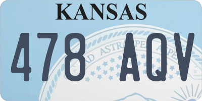KS license plate 478AQV