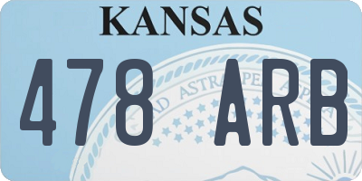 KS license plate 478ARB