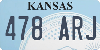 KS license plate 478ARJ