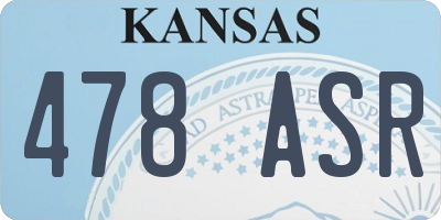 KS license plate 478ASR