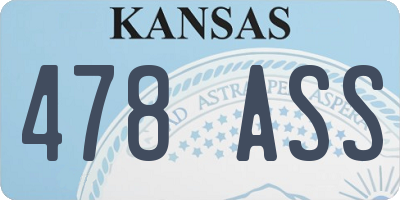 KS license plate 478ASS