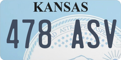 KS license plate 478ASV