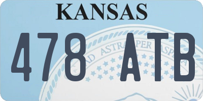 KS license plate 478ATB