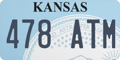 KS license plate 478ATM