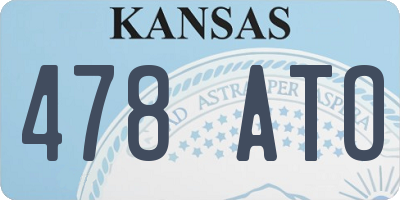 KS license plate 478ATO