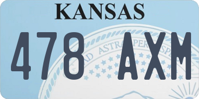 KS license plate 478AXM