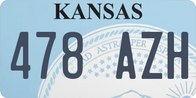 KS license plate 478AZH