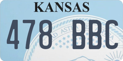 KS license plate 478BBC