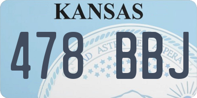 KS license plate 478BBJ