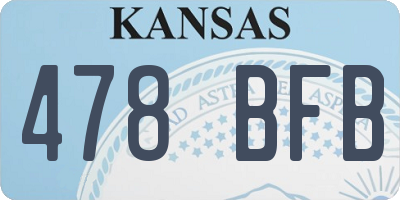 KS license plate 478BFB