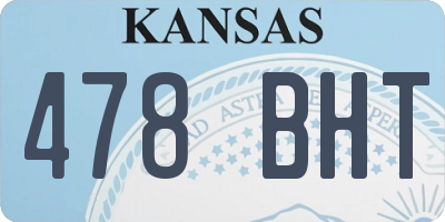 KS license plate 478BHT