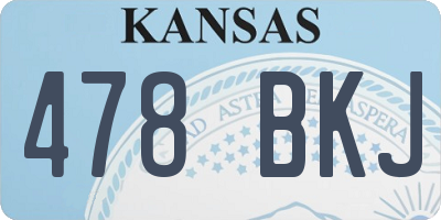 KS license plate 478BKJ