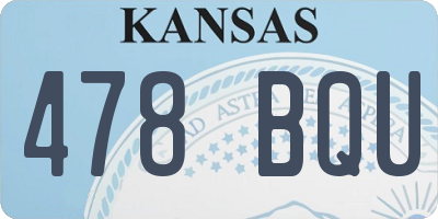 KS license plate 478BQU