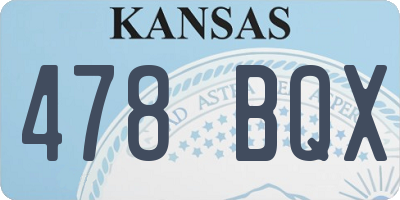 KS license plate 478BQX