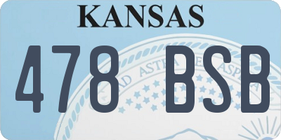 KS license plate 478BSB