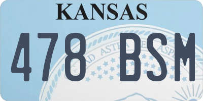 KS license plate 478BSM