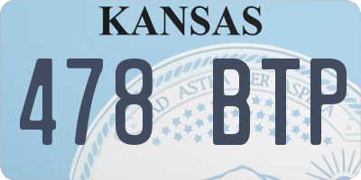 KS license plate 478BTP
