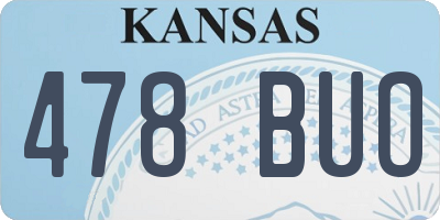 KS license plate 478BUO