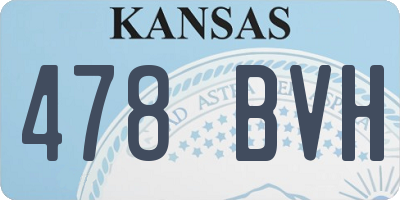 KS license plate 478BVH