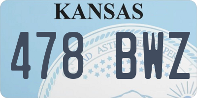 KS license plate 478BWZ