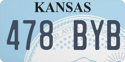 KS license plate 478BYB