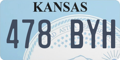KS license plate 478BYH