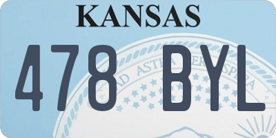 KS license plate 478BYL