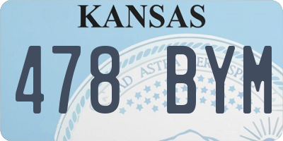 KS license plate 478BYM