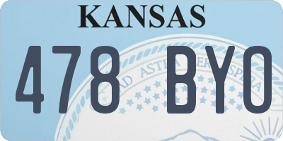 KS license plate 478BYO
