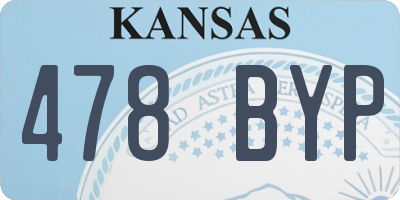 KS license plate 478BYP