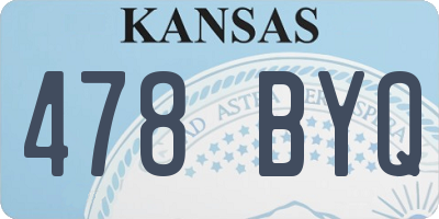 KS license plate 478BYQ