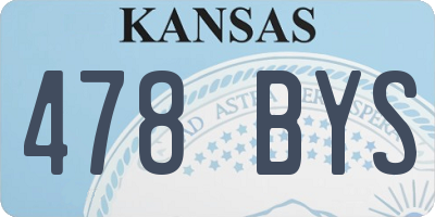 KS license plate 478BYS