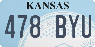 KS license plate 478BYU