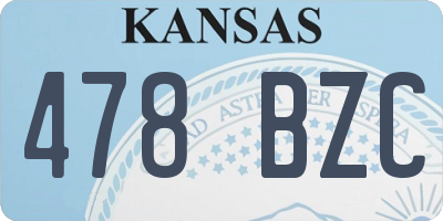 KS license plate 478BZC