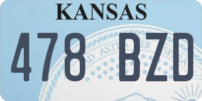 KS license plate 478BZD
