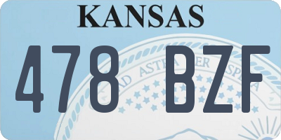 KS license plate 478BZF