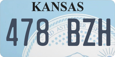 KS license plate 478BZH