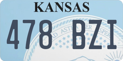 KS license plate 478BZI