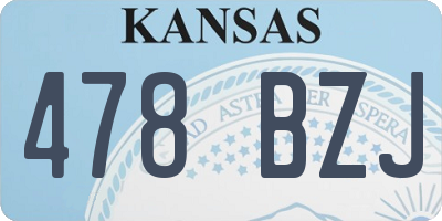 KS license plate 478BZJ