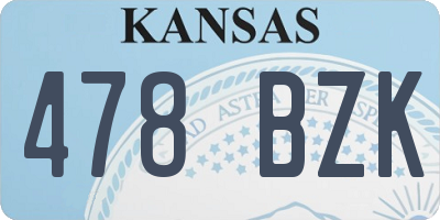 KS license plate 478BZK
