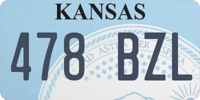 KS license plate 478BZL