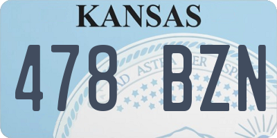 KS license plate 478BZN