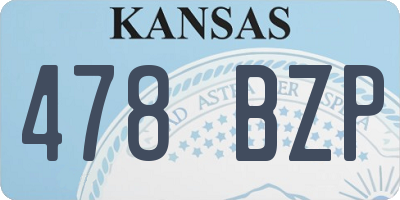 KS license plate 478BZP
