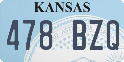 KS license plate 478BZQ