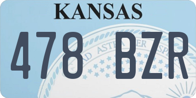 KS license plate 478BZR