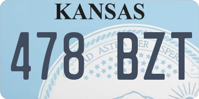 KS license plate 478BZT