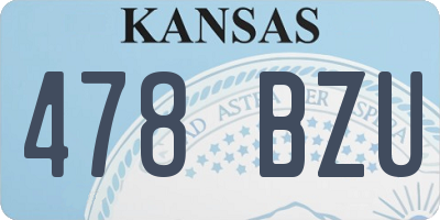 KS license plate 478BZU