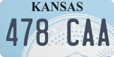 KS license plate 478CAA