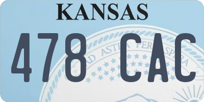 KS license plate 478CAC