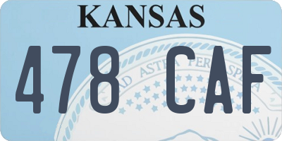 KS license plate 478CAF